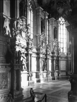 Freiberg (Sachsen), St. Marien, Fürstengruft, Chor; Gesamtplanung Aus- und Umbau des gotischen Langchores zur Fürstengruft von Giovanni Maria Nosseni ab 1585 (ausgeführt 1589-1594); Nosseni, Giovanni Maria