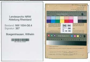 Entnazifizierung Wilhelm Boegershausen , geb. 25.08.1906 (Meister)