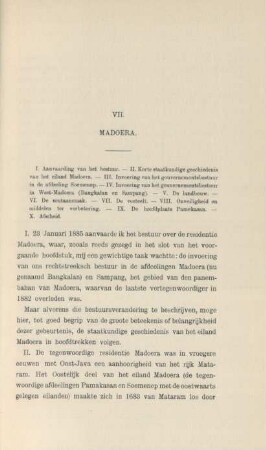 VII. Madoera