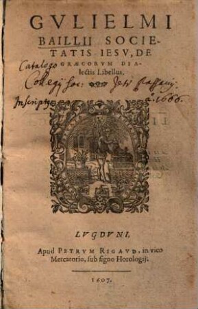 De Graecorum dialectis libellus.