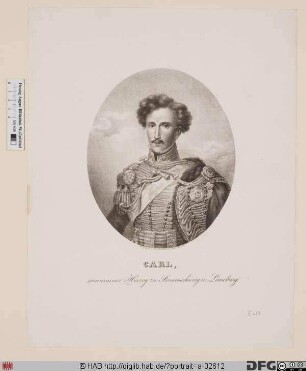 Bildnis Carl II., Herzog von Braunschweig-Lüneburg (reg. 1823-30)