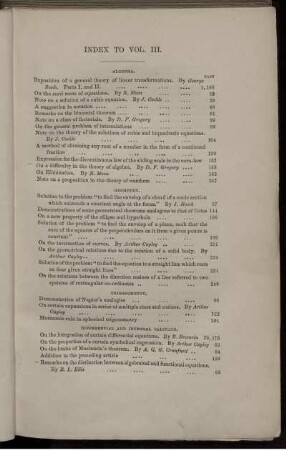 Index to Vol. III.