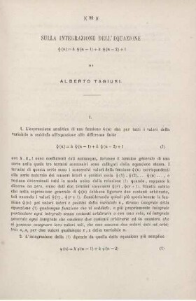 Sulla integrazione dell' equazione ...