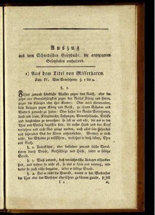 1) Aus dem Titel von Missethaten.