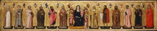 Thronende Madonna mit Kind, Engeln, zwölf Heiligen, Propheten und Stifter