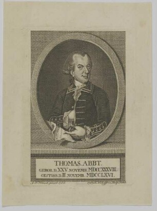 Bildnis des Thomas. Abbt.