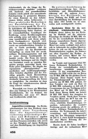 Beschränkte Mittel für die wertschaffende Arbeitslosenfürsorge [Sozialversicherung]