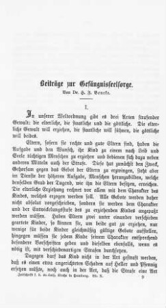Beiträge zur Gefängnisseelsorge.