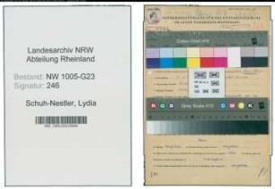 Entnazifizierung Lydia Schuh-Nestler , geb. 20.06.1902 (Schneiderin)