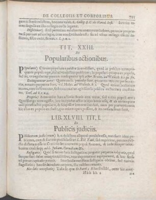 Tit. XXIII.De Popularibus actionibus.