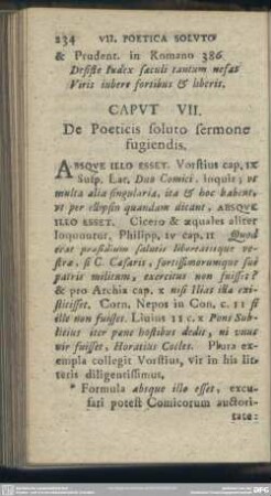 Caput VII. De Poeticis soluto sermone fugiendis