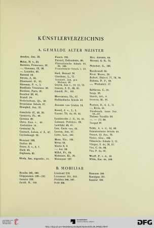 Künstlerverzeichnis