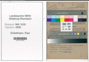 Entnazifizierung Paul Eickelmann , geb. 10.11.1904 (Hauer)