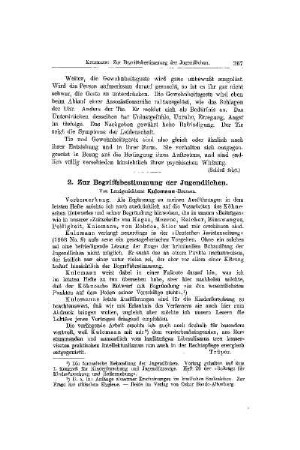 Zur Begriffsbestimmung der Jugendlichen