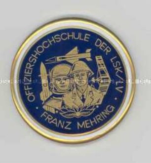 Franz-Mehring-Medaille der Offiziershochschule "Franz Mehring" im Etui