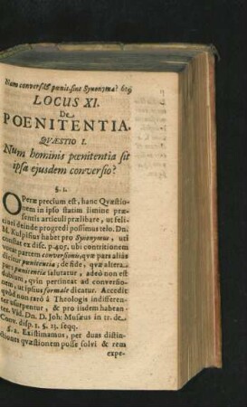 Locus XI. De Poenitentia.