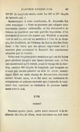 XVII. Terre!