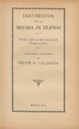 Documentos para la historia de Filipinas