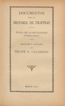 Documentos para la historia de Filipinas