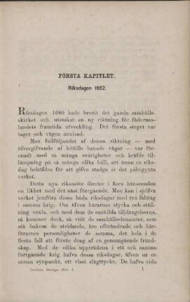 Första Kapitlet. Riksdagen 1682.