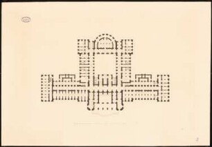 Kollegiengebäude der Kaiser-Wilhelm-Universität Straßburg Wettbewerb: Grundriss UG 1:200