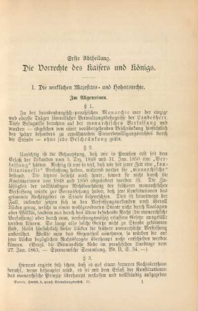 I. Die wirklichen Majestäts- und Hoheitsrechte