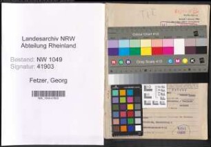 Entnazifizierung Georg Fetzer , geb. 23.07.1890 (Kaufmann)
