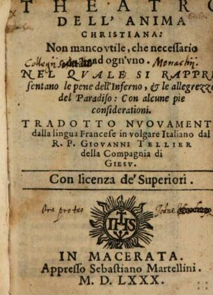 Theatro dell'anima Christiana
