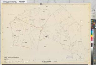 Vohren (Warendorf), Beelen (Beelen), Flurbereinigung unteres Axtbachtal, Bl.3 Bestandskarte Vohren Flur 2