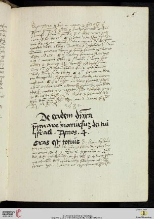 De eadem dominica [Pre¬digttext, Am 4,12]