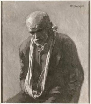 Alter Mann mit Binde : Rudolph, Wilhelm: Alter Mann mit Binde. Öl/Leinwand; 64 x 57 cm. Dresden: Galerie Neue Meister 85/09