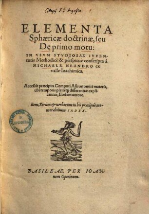 Elementa sphaericae doctrinae, seu de primo motu : in usum studiosae iuventutis ...