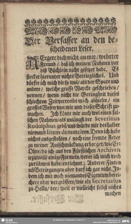Vorrede an den Leser