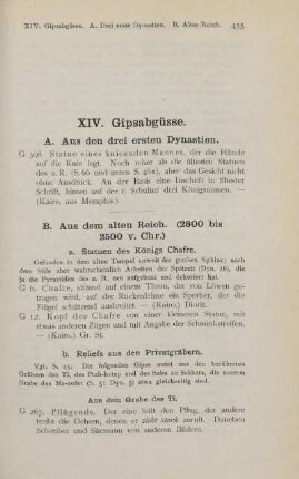 XIV. Gipsabgüsse