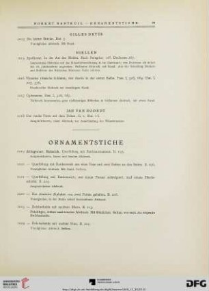 Ornamentstiche (Nr. 1019-1158)