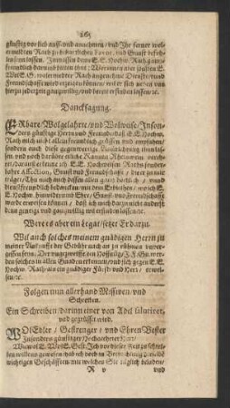Folgen nun allerhand Misseven und Schreiben.