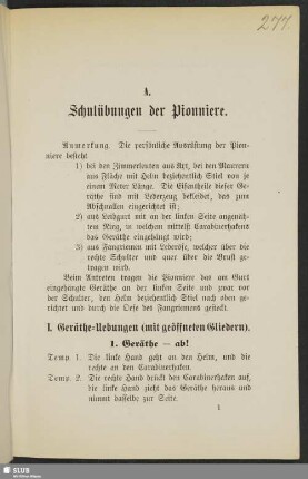 A. Schulübungen der Pionniere