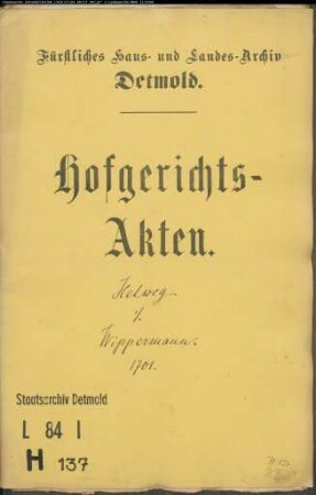 Helweg zu Heidenoldendorf gegen Wippermannsche Kuratoren - Schuldforderung