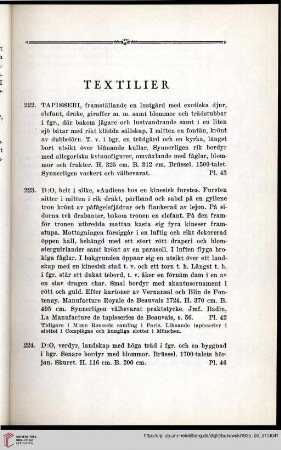 Textilier (Nr. 222-239)