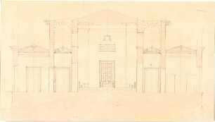 Gärtner, Friedrich von; Justizpalast - Querschnitt