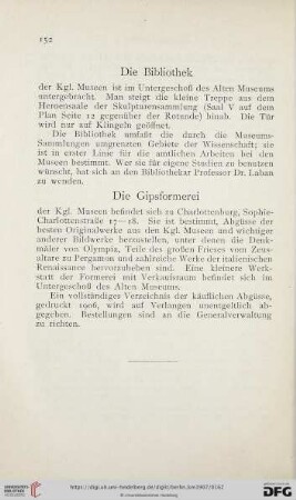 Die Bibliothek / Die Gipsformerei