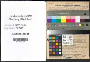 Entnazifizierung Josef Mueller , geb. 04.03.1910 (Beamter)