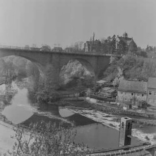 Bautzen : Bautzen. Blick von der Alten Wasserkunst zur Friedensbrücke
