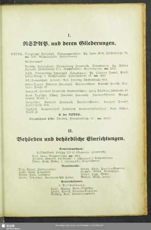 I. NSDAP und deren Gliederungen