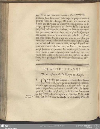 Chapitre LXXVIII. De la refonte de la litarge en Ecosse