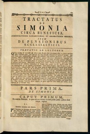 693-753, Tractatus de Simonia Circa Beneficia, Administrationem Sacramentorum, et Celebrationem Missarum...