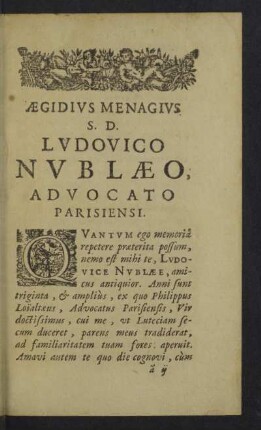 Epistola.