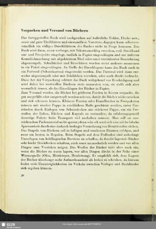 Verpacken und Versand der Bücher
