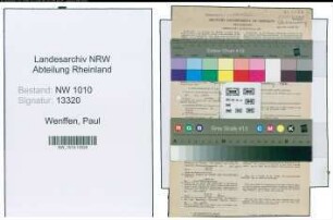 Entnazifizierung Paul Wenffen , geb. 07.07.1915 (Kaufmann)