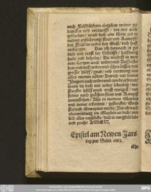 Epistel am Newen Jars tag/ zun Galat. am 3.